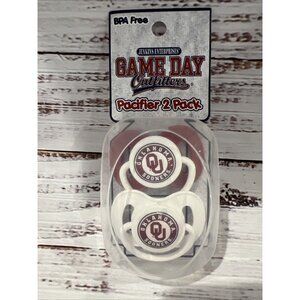 Oklahoma Sooners Baby Pacifier 2 Pack NEW NCAA Infant Newborn-3 Months